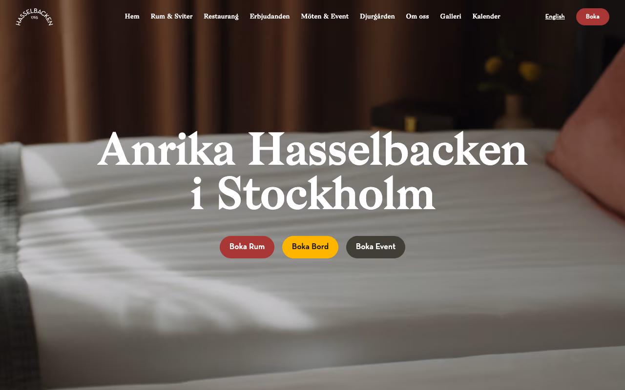 Hasselbacken website