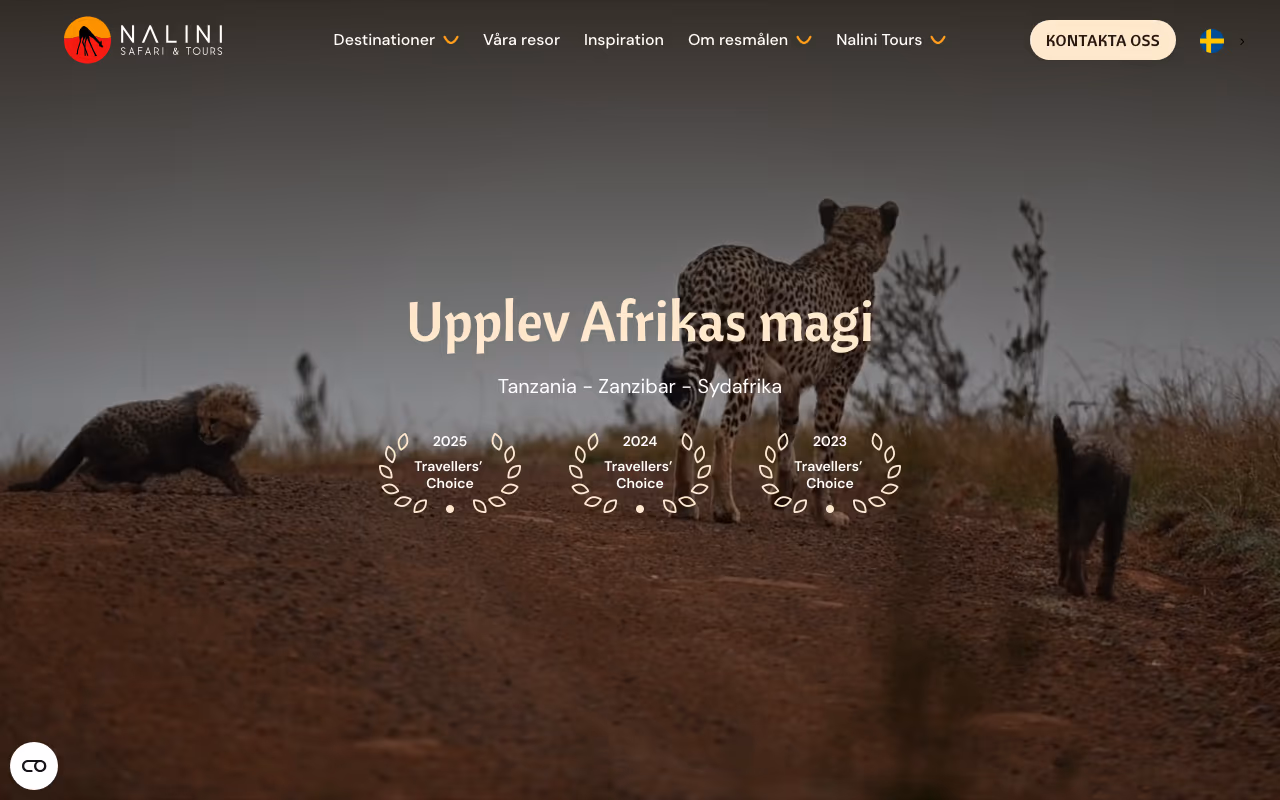 Nalini Tours website