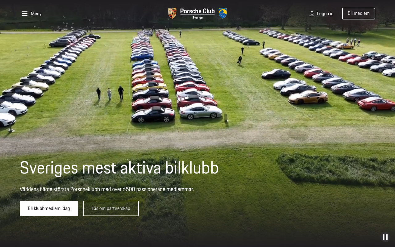 Porsche Club Sverige homepage
