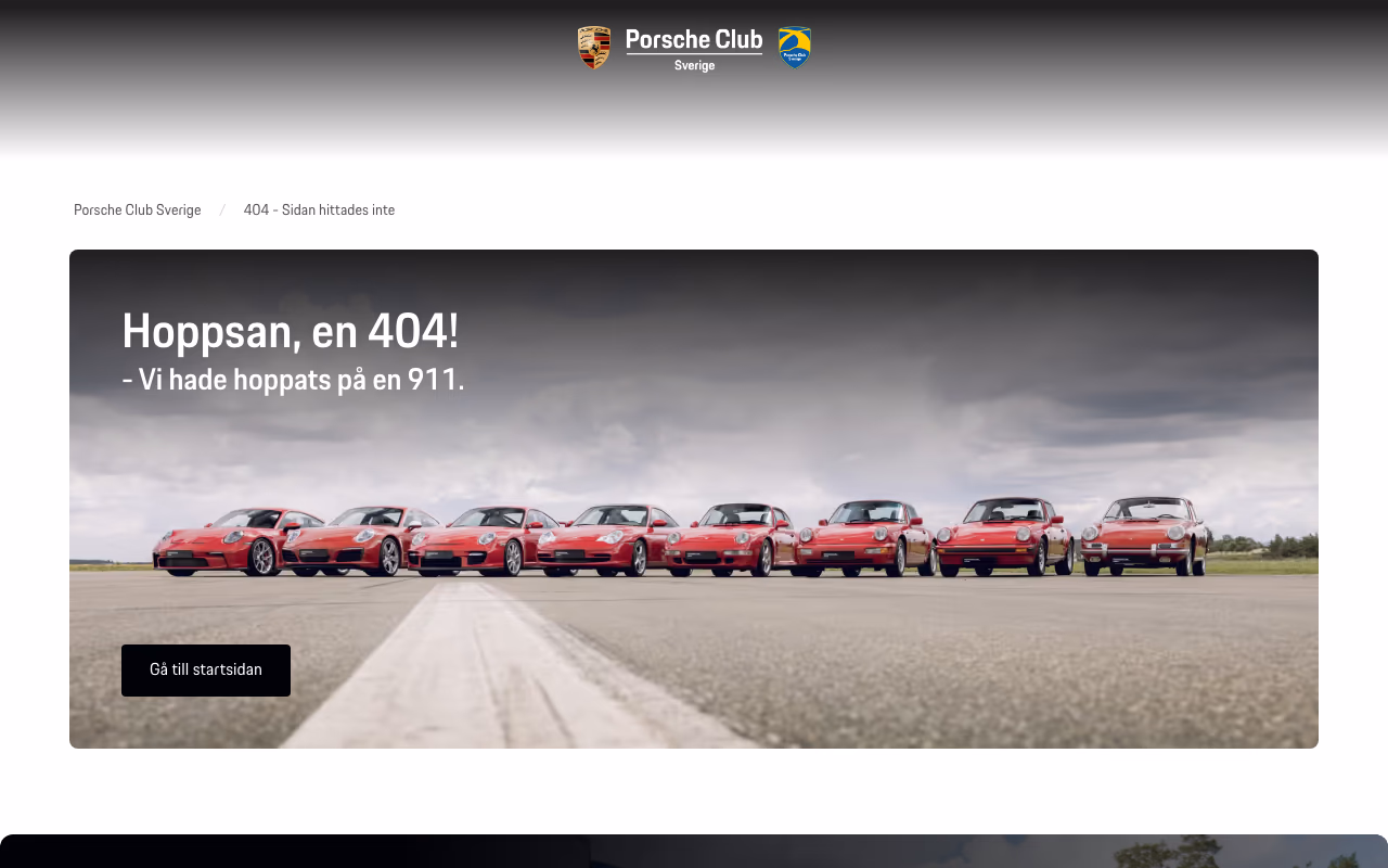 Porsche Club membership page