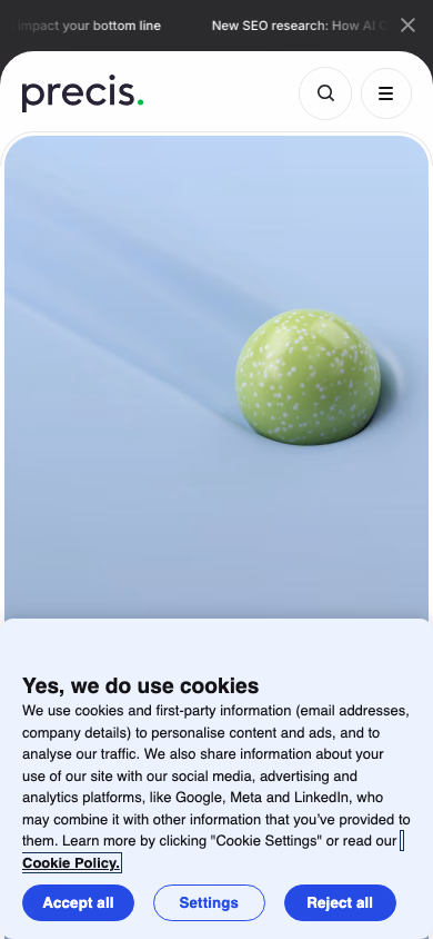 Precis Digital mobile view